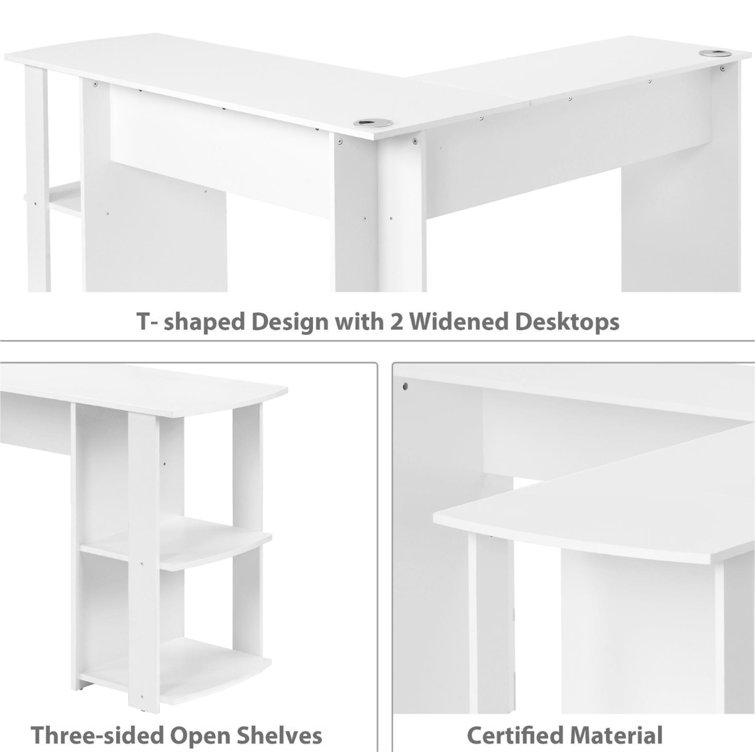 Latitude Run LottieMae 140Cm W LShape Computer Desk Wayfair.co.uk